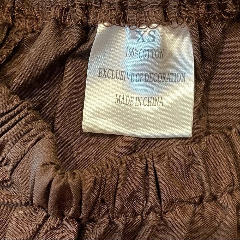 Adorable Pink/Brown Peasant Dress w/Appliquéd Turkey Size XS 18-24m * - Picture 3 of 3